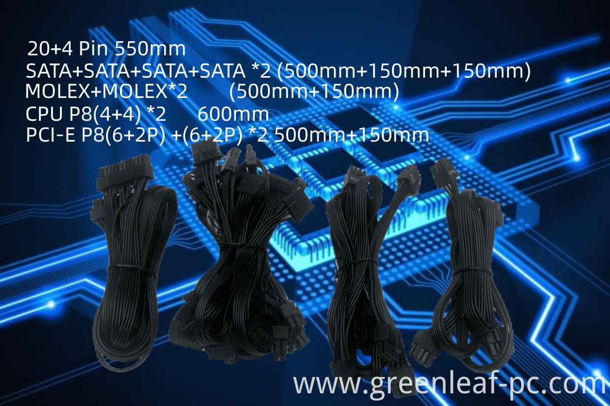 Green Leaf 1000W 80plus Gold Power Supply